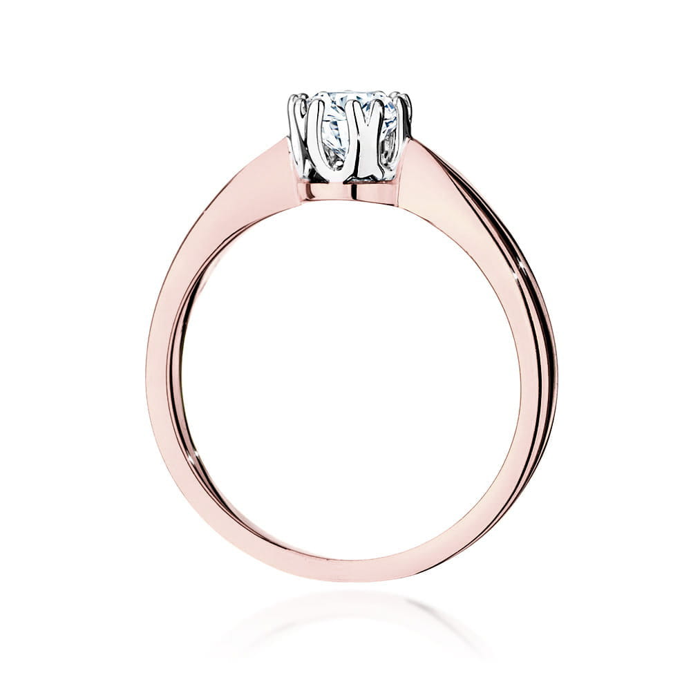 W541 Diamantový prsteň 0,40ct ružové zlato Au 585/1000 - 2
