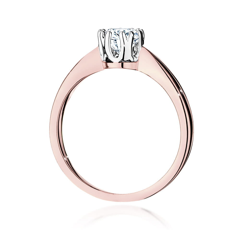 W541 Diamantový prsteň 0,50ct ružové zlato Au 585/1000 - 2