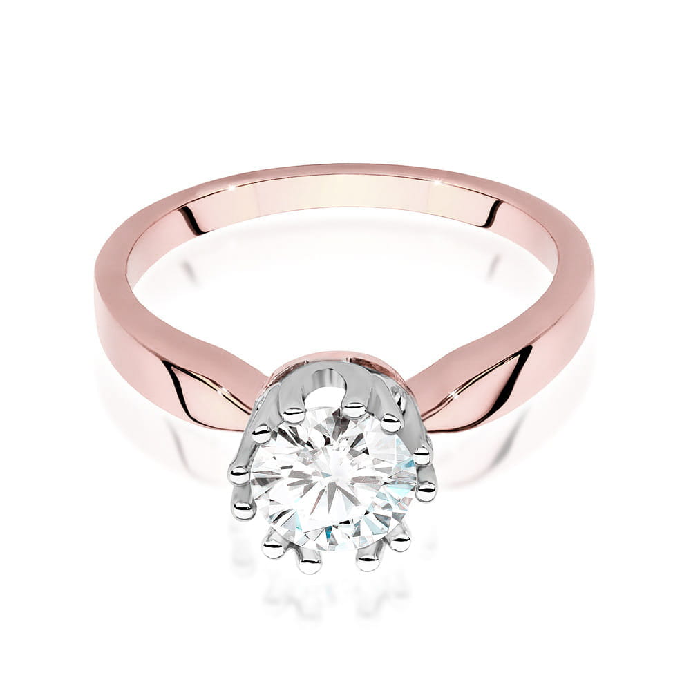 W541 Diamantový prsteň 0,70ct ružové zlato Au 585/1000 - 1