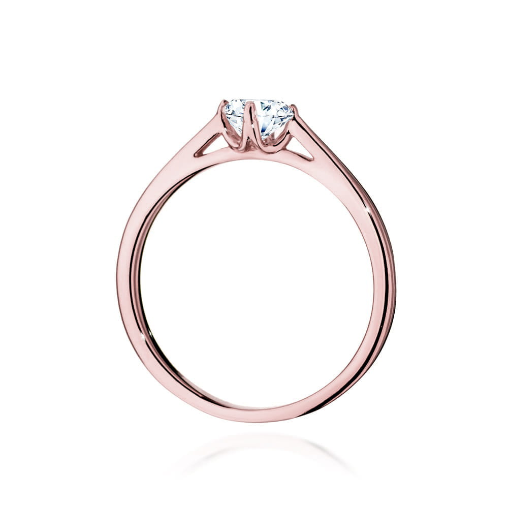 W543 Diamantový prsteň 0,40ct ružové zlato Au 585/1000 - 2