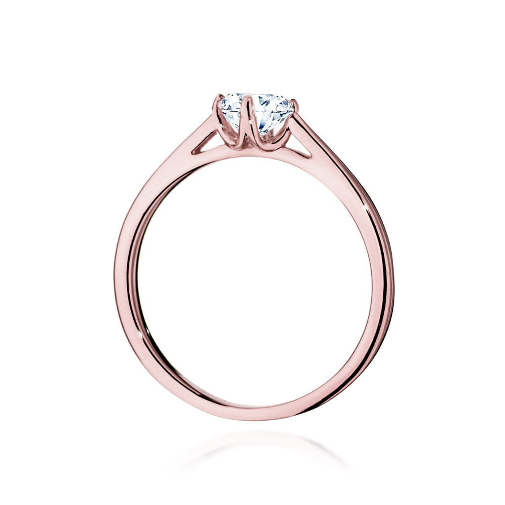 W543 Diamantový prsteň 0,50ct ružové zlato Au 585/1000 - 2
