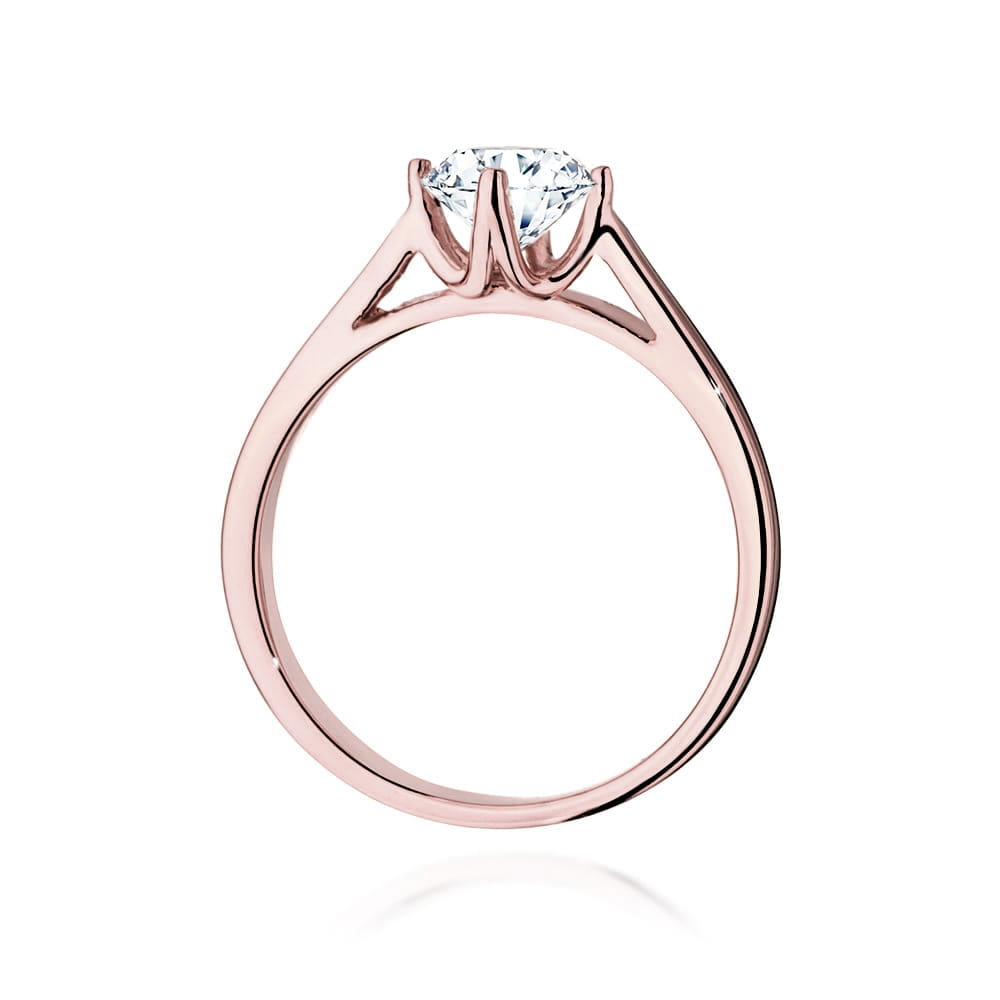 W543 Diamantový prsteň 0,70ct ružové zlato Au 585/1000 - 2