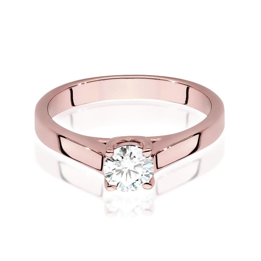 W544 Diamantový prsteň 0,50ct ružové zlato Au 585/1000 - 1