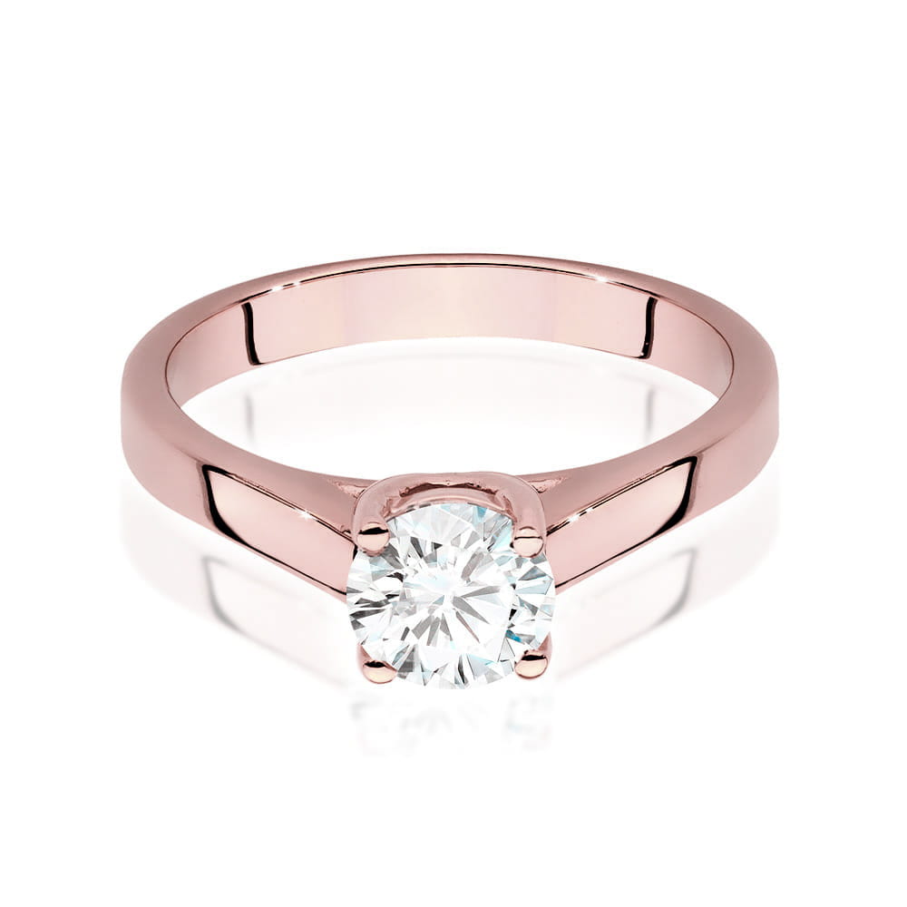 W544 Diamantový prsteň 0,70ct ružové zlato Au 585/1000 - 1