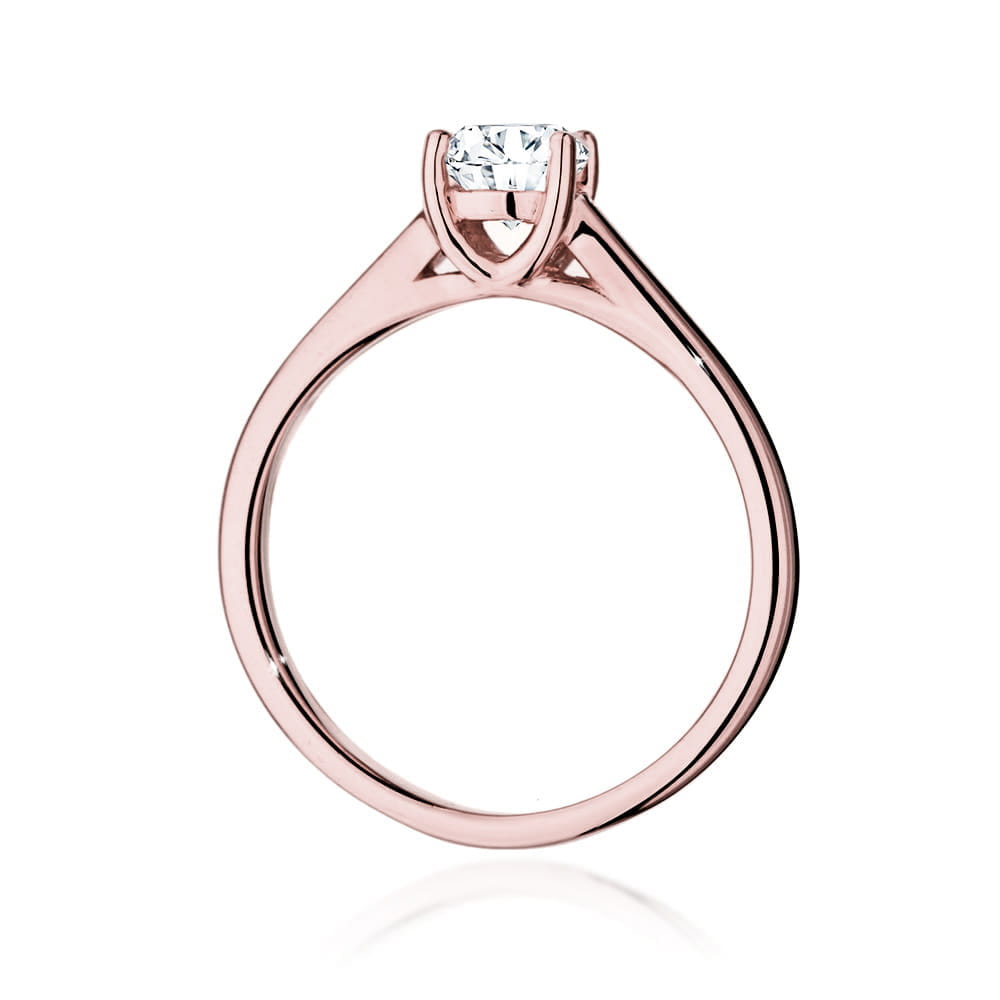 W544 Diamantový prsteň 0,70ct ružové zlato Au 585/1000 - 2
