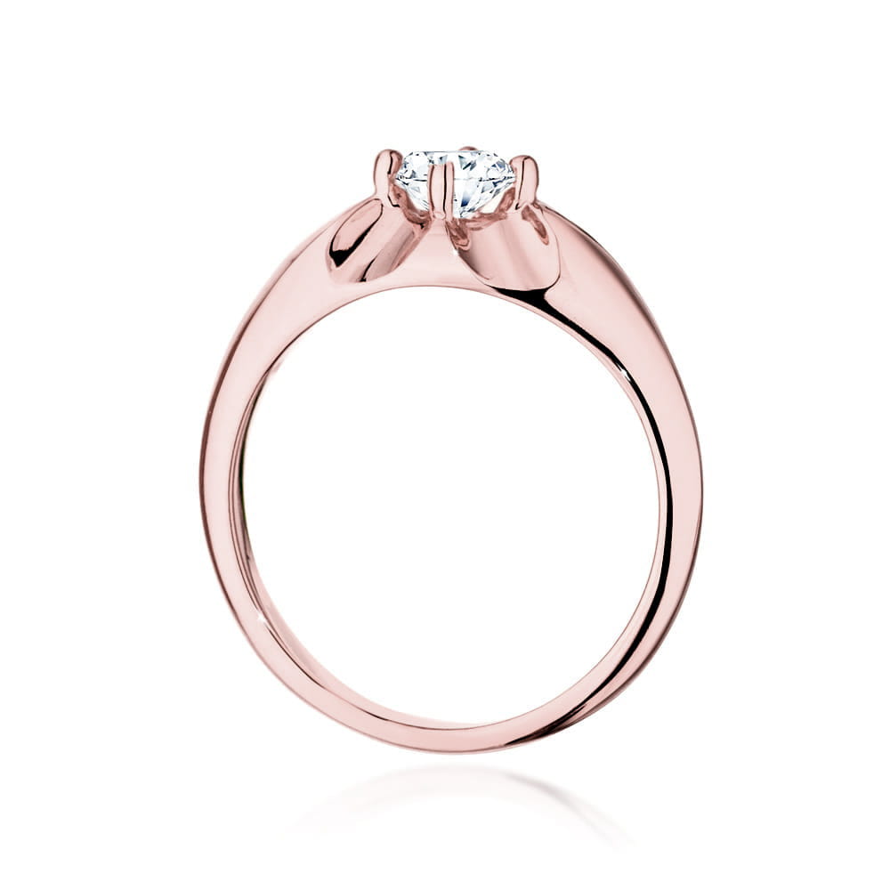 W545 Diamantový prsteň 0,40ct ružové zlato Au 585/1000 - 2