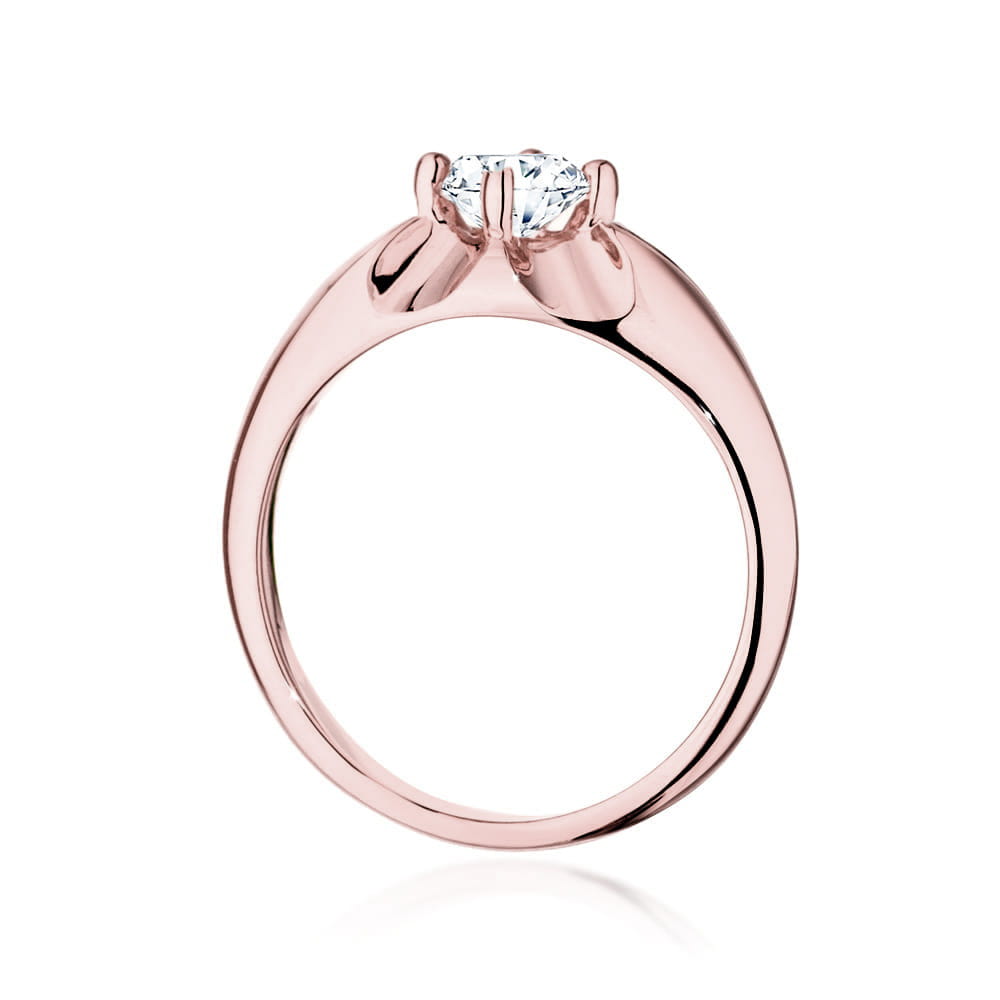 W545 Diamantový prsteň 0,50ct ružové zlato Au 585/1000 - 2