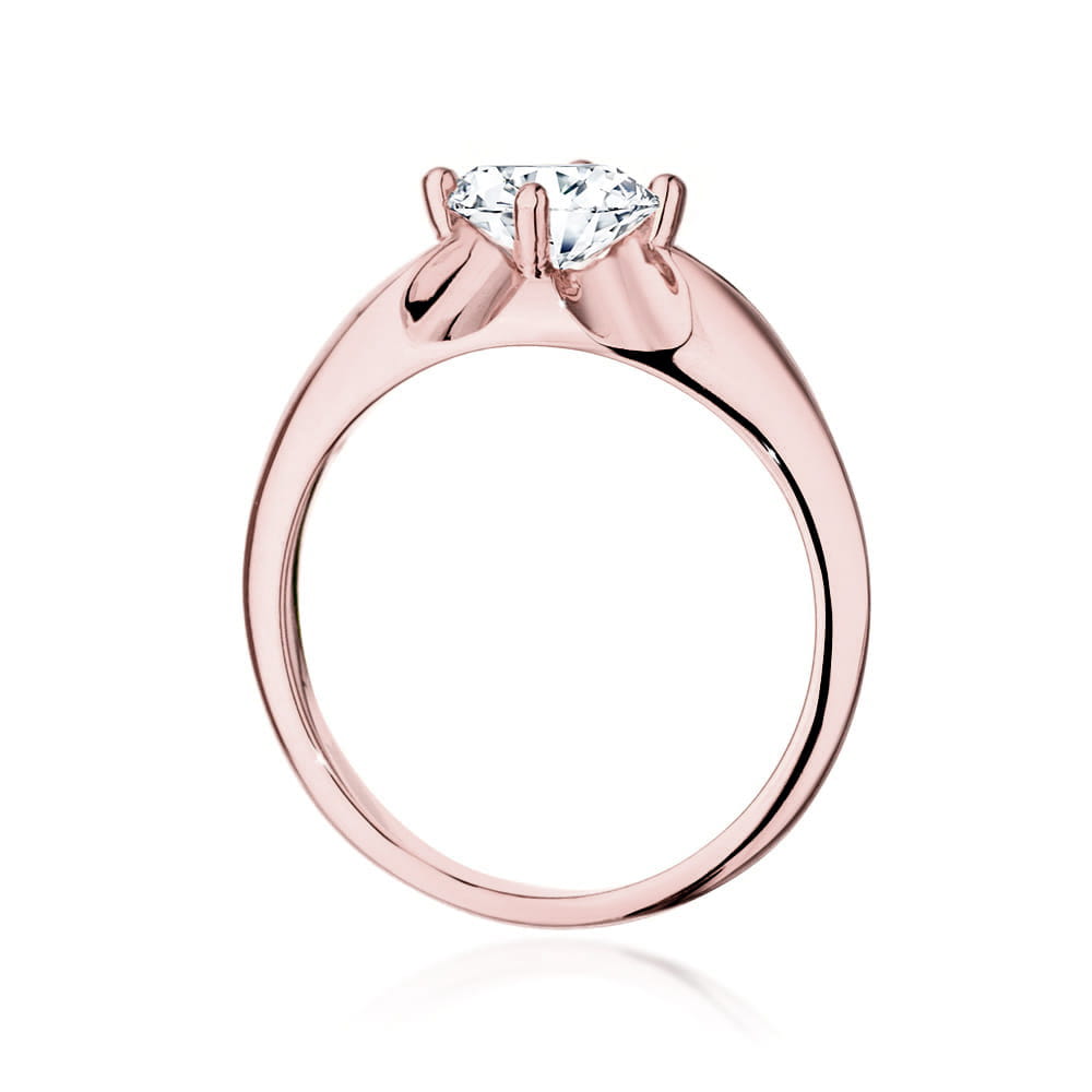 W545 Diamantový prsteň 0,70ct ružové zlato Au 585/1000 - 2