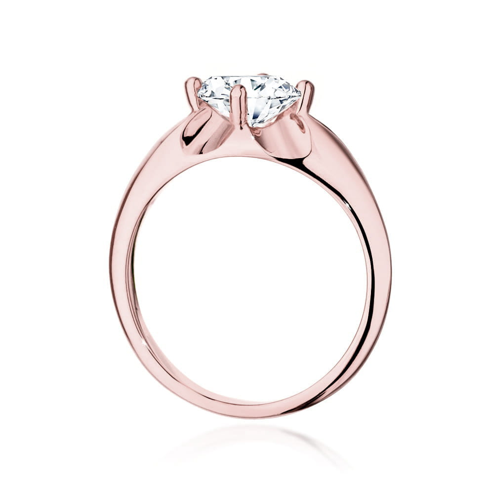 W545 Diamantový prsteň 1.00ct ružové zlato Au 585/1000 - 2