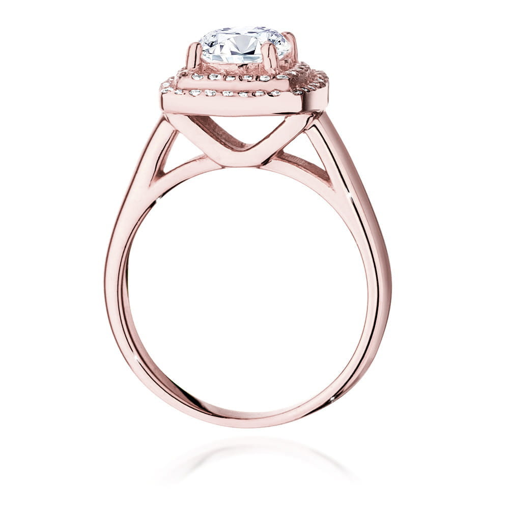 W548 Diamantový prsteň 1.00ct ružové zlato Au 585/1000 - 2