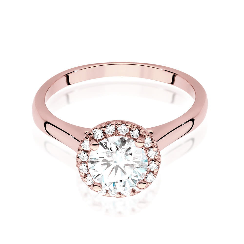 W550 Diamantový prsteň 1.00ct ružové zlato Au 585/1000 - 1