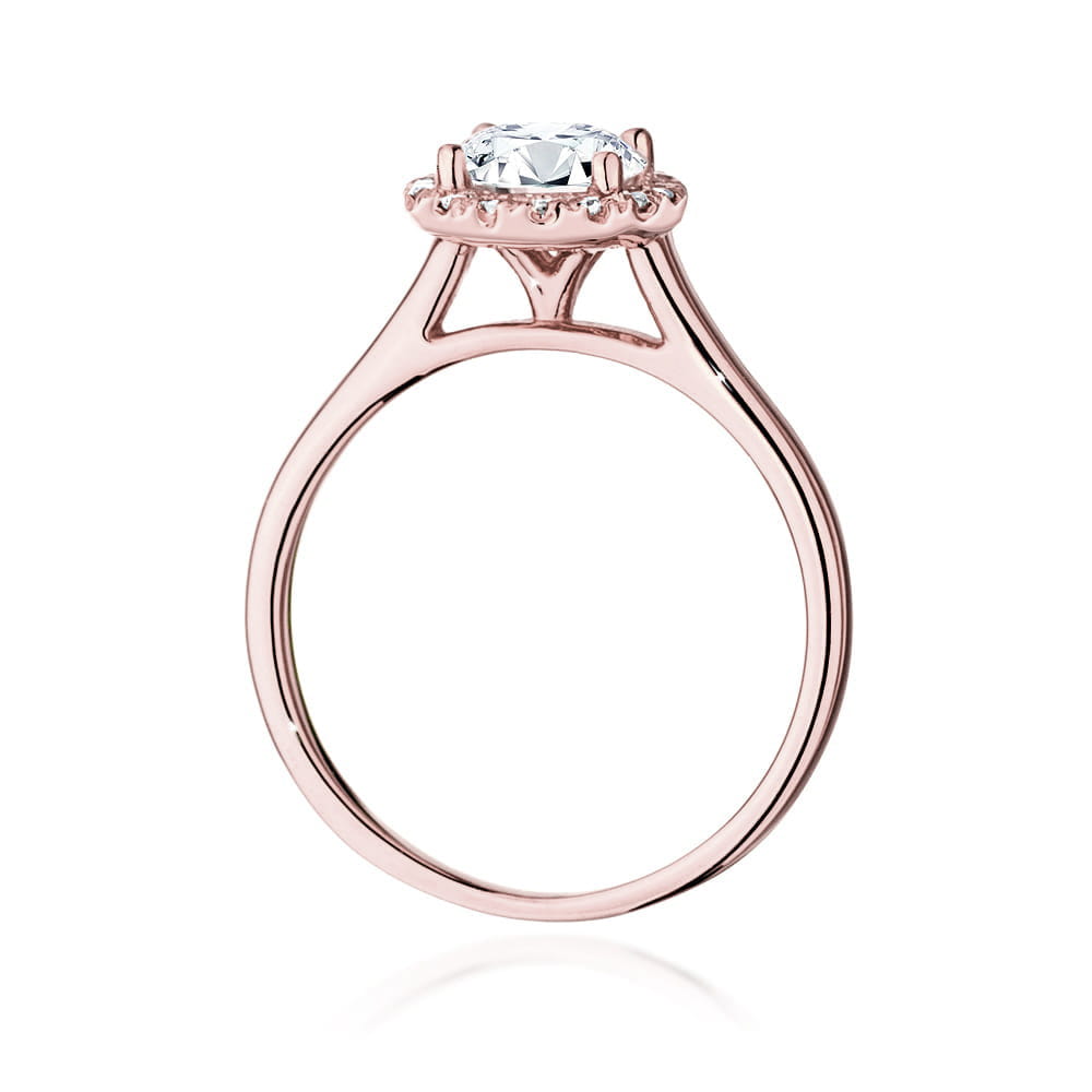 W550 Diamantový prsteň 1.00ct ružové zlato Au 585/1000 - 2