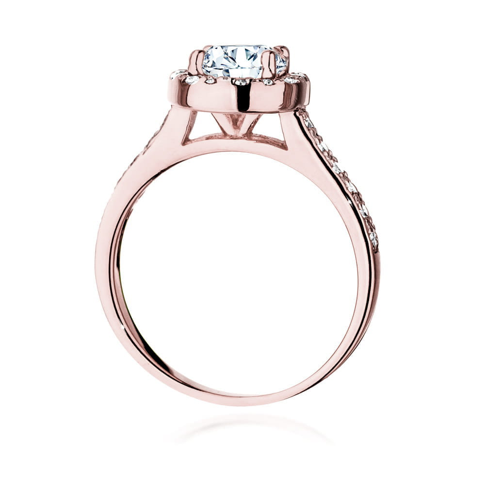 W551 Diamantový prsteň 1.00ct ružové zlato Au 585/1000 - 2