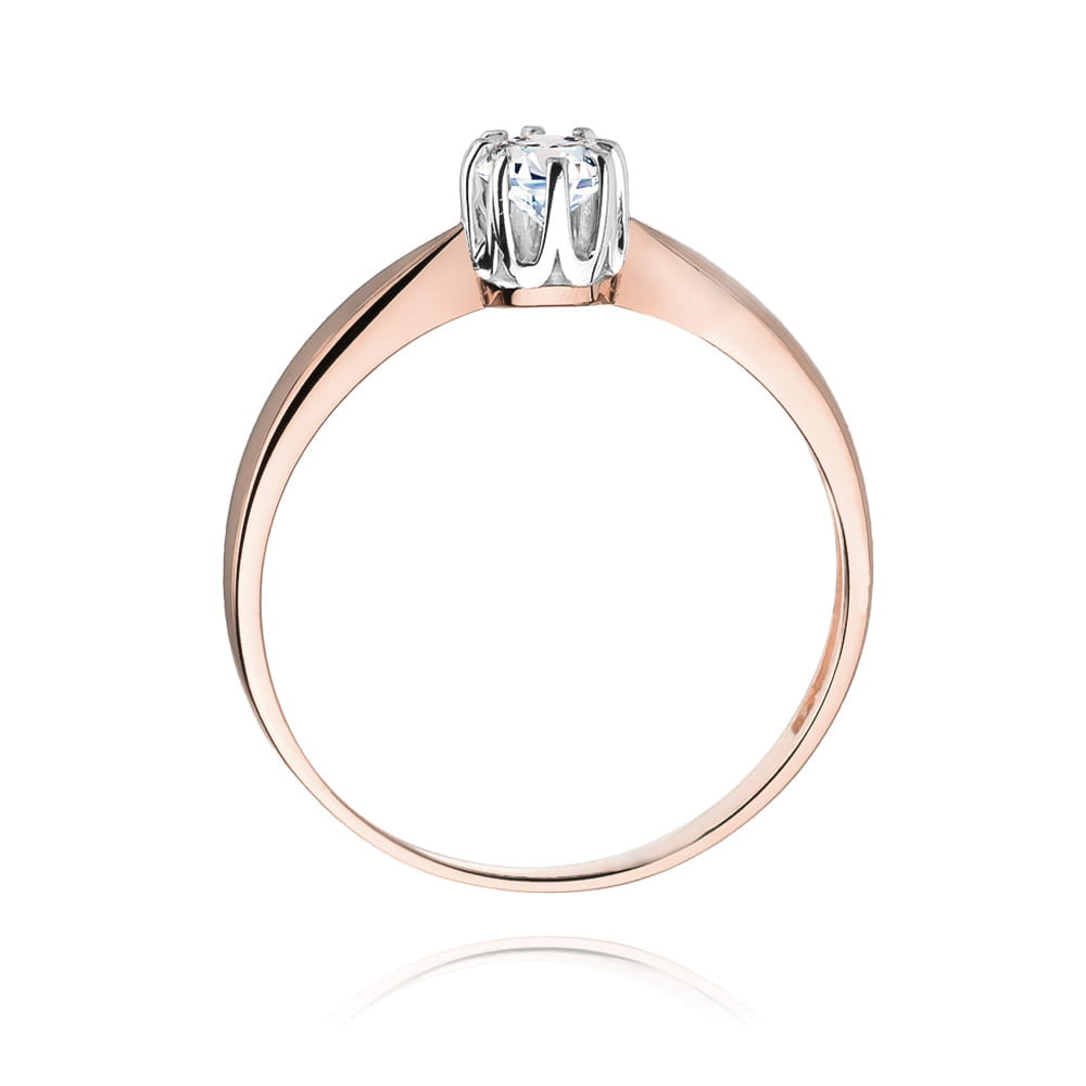 W228 Diamantový prsteň 0,20ct ružové zlato Au 585/1000 - 2