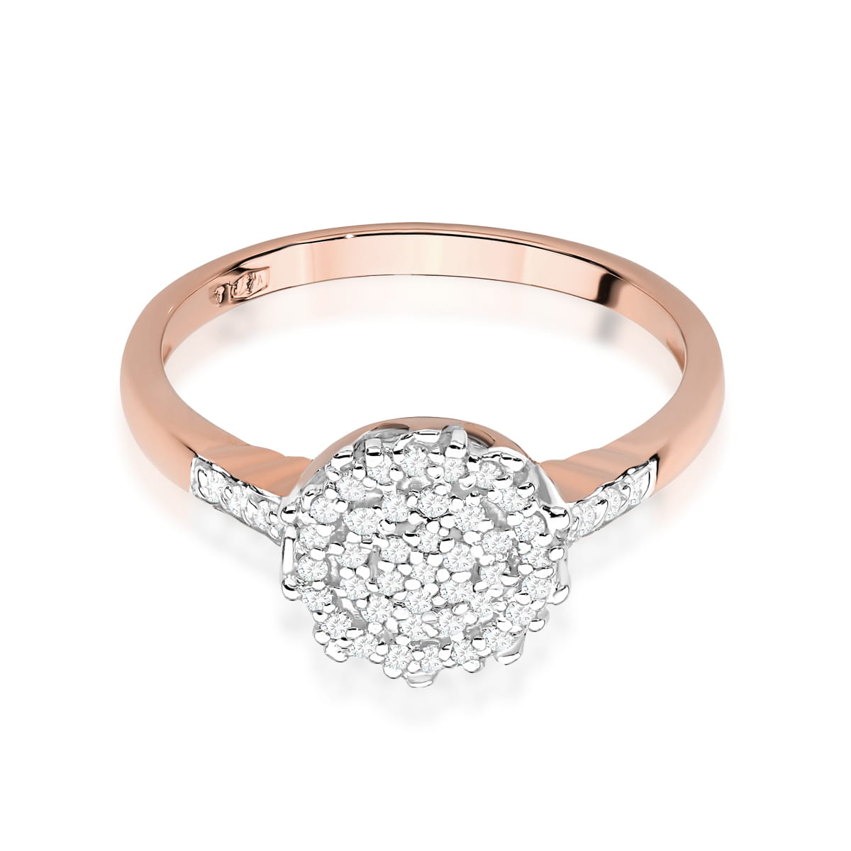 Prsteň W565 s diamantmi, ružové zlato Au 585/1000 - 1