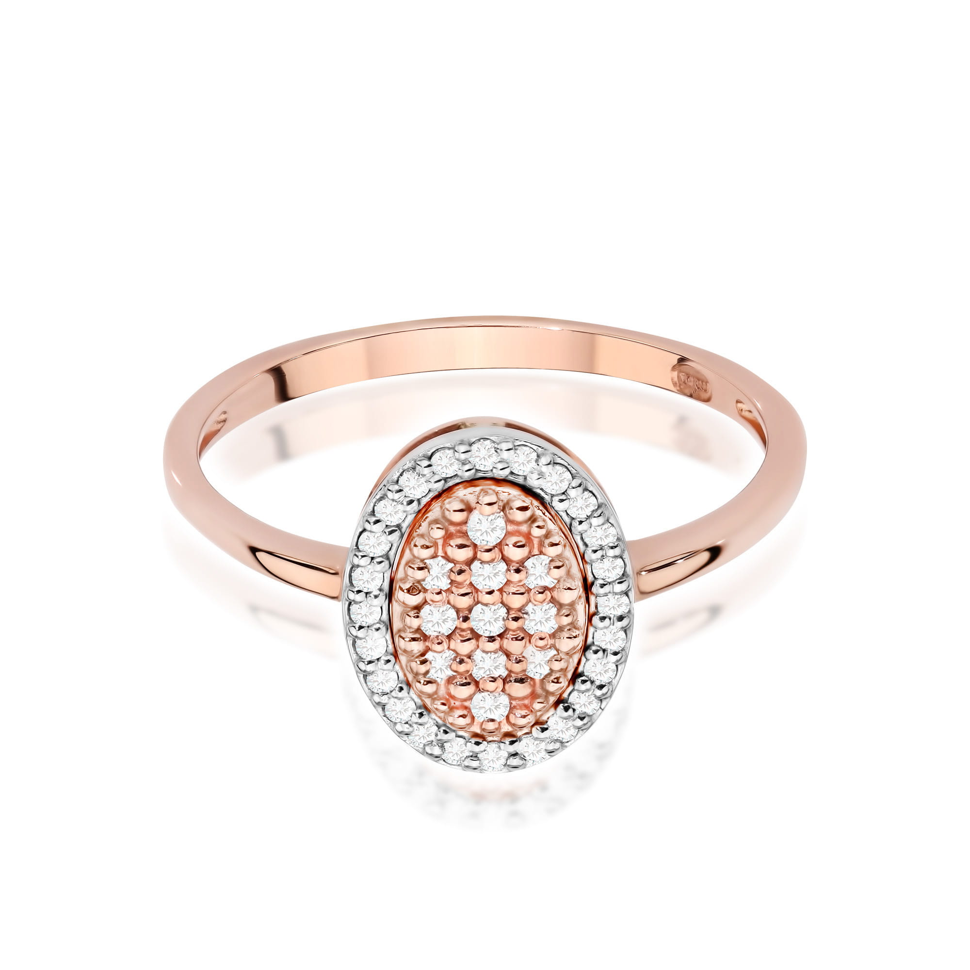 Prsteň W570 s diamantmi, ružové zlato Au 585/1000 - 1