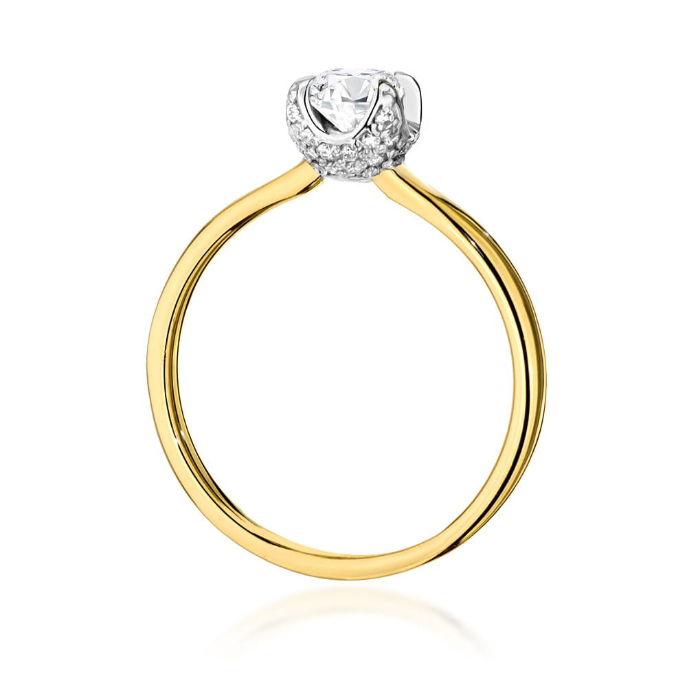 W556 prsteň White Sapphire 0,60ct žlté zlato Au 585/1000 - 2
