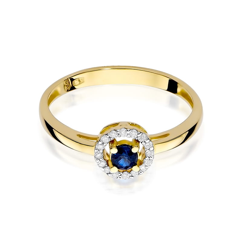 W238 Zafírový prsteň 0,15ct žlté zlato Au 585/1000 - 1