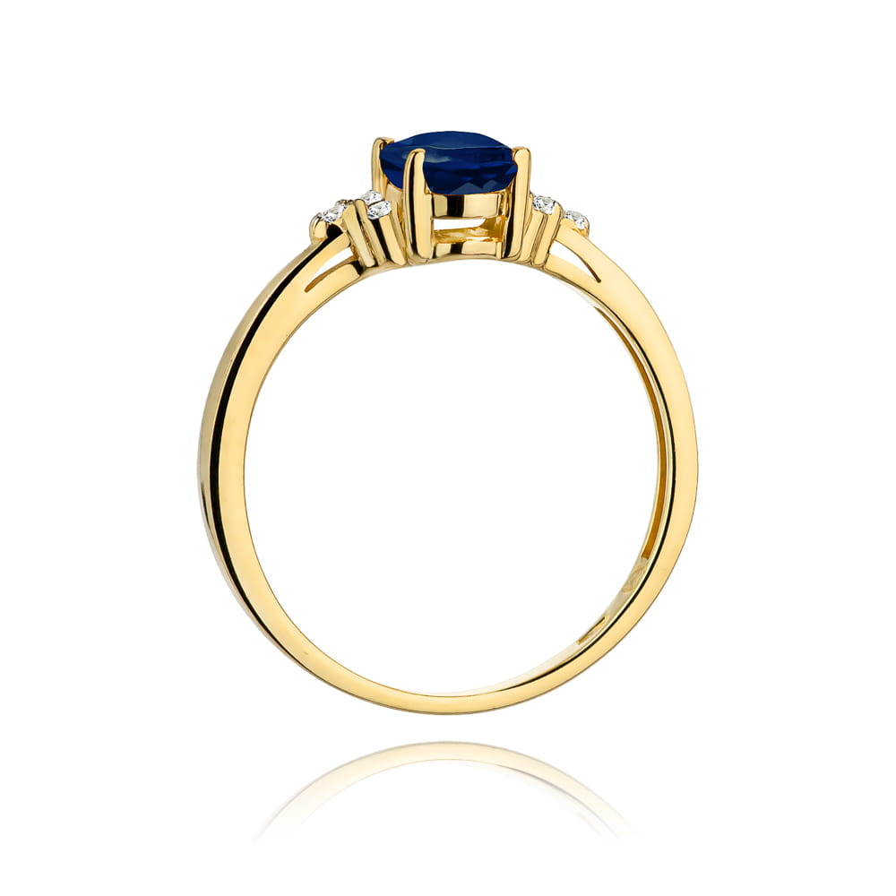 W308 Zafírový prsteň 0,90ct žlté zlato Au 585/1000 - 2