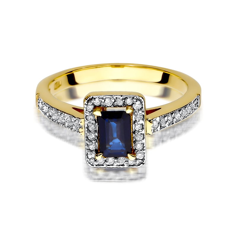 W422 Zafírový prsteň 0,60ct žlté zlato Au 585/1000 - 1