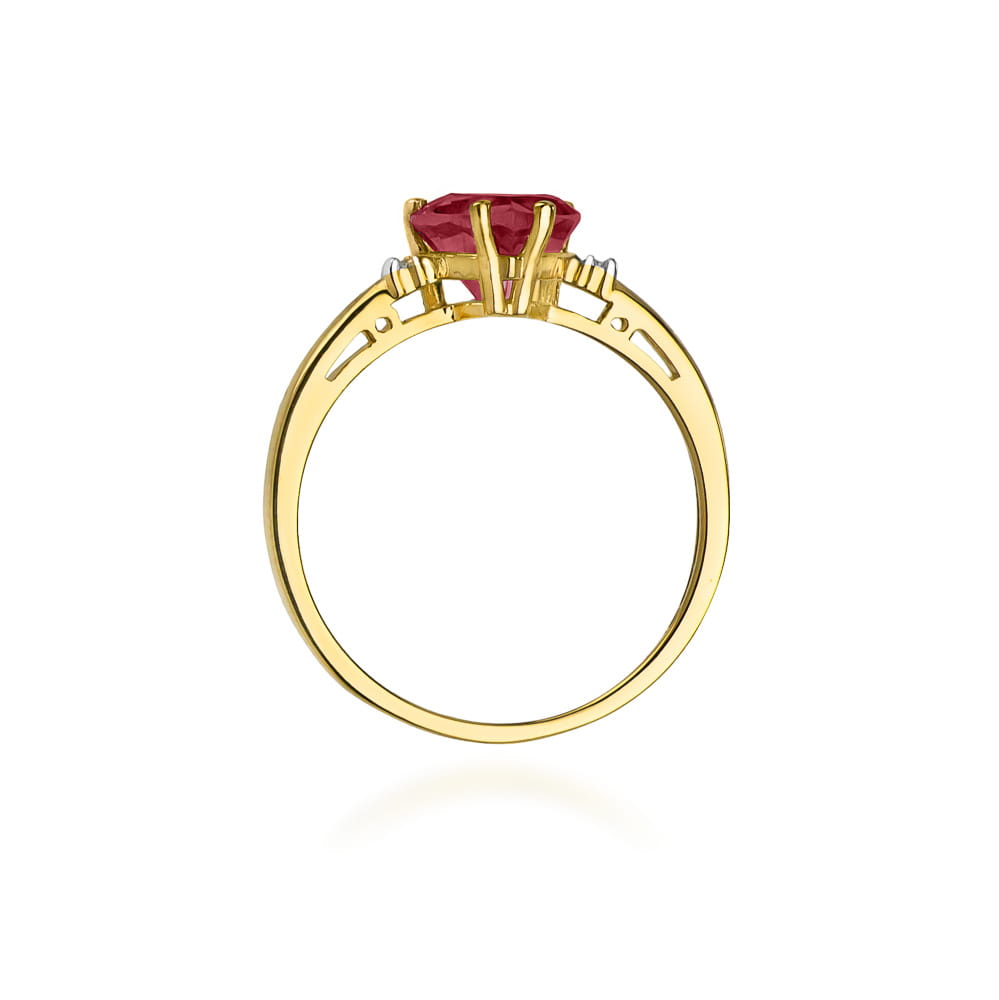 W012 Ruby prsteň 1.70ct žlté zlato Au 585/1000 - 2