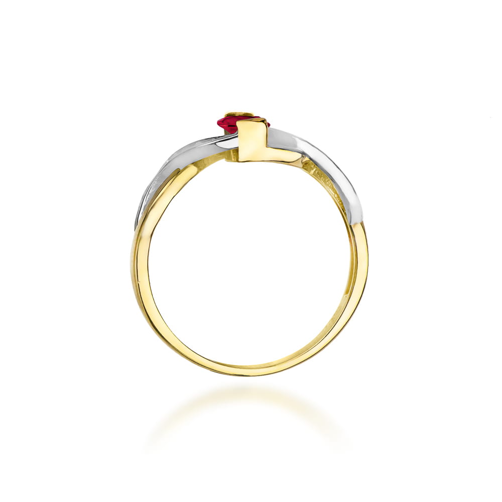 W028 Ruby prsteň 0,60ct žlté zlato Au 585/1000 - 2