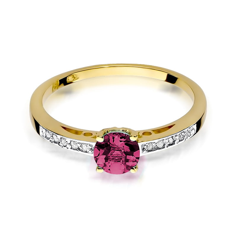 W066 Ruby prsteň 0,60ct žlté zlato Au 585/1000 - 1