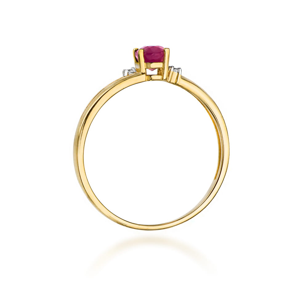 W068 Ruby prsteň 0,60ct žlté zlato Au 585/1000 - 2