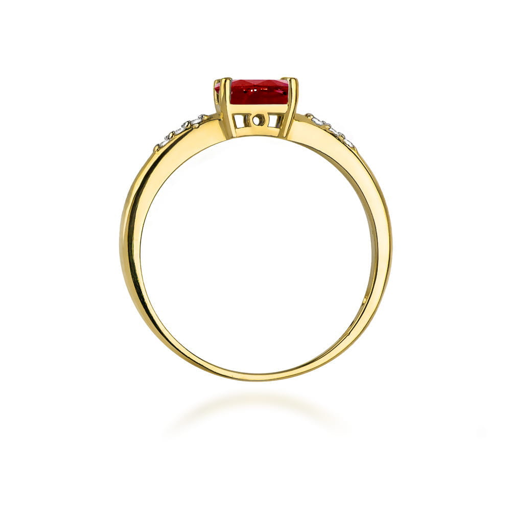 Prsteň W077 Ruby 0,60ct žlté zlato Au 585/1000 - 2