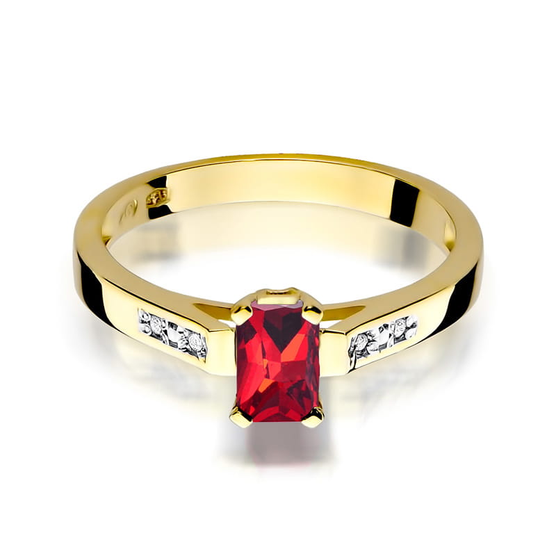 W078 Ruby prsteň 0,80ct žlté zlato Au 585/1000 - 1