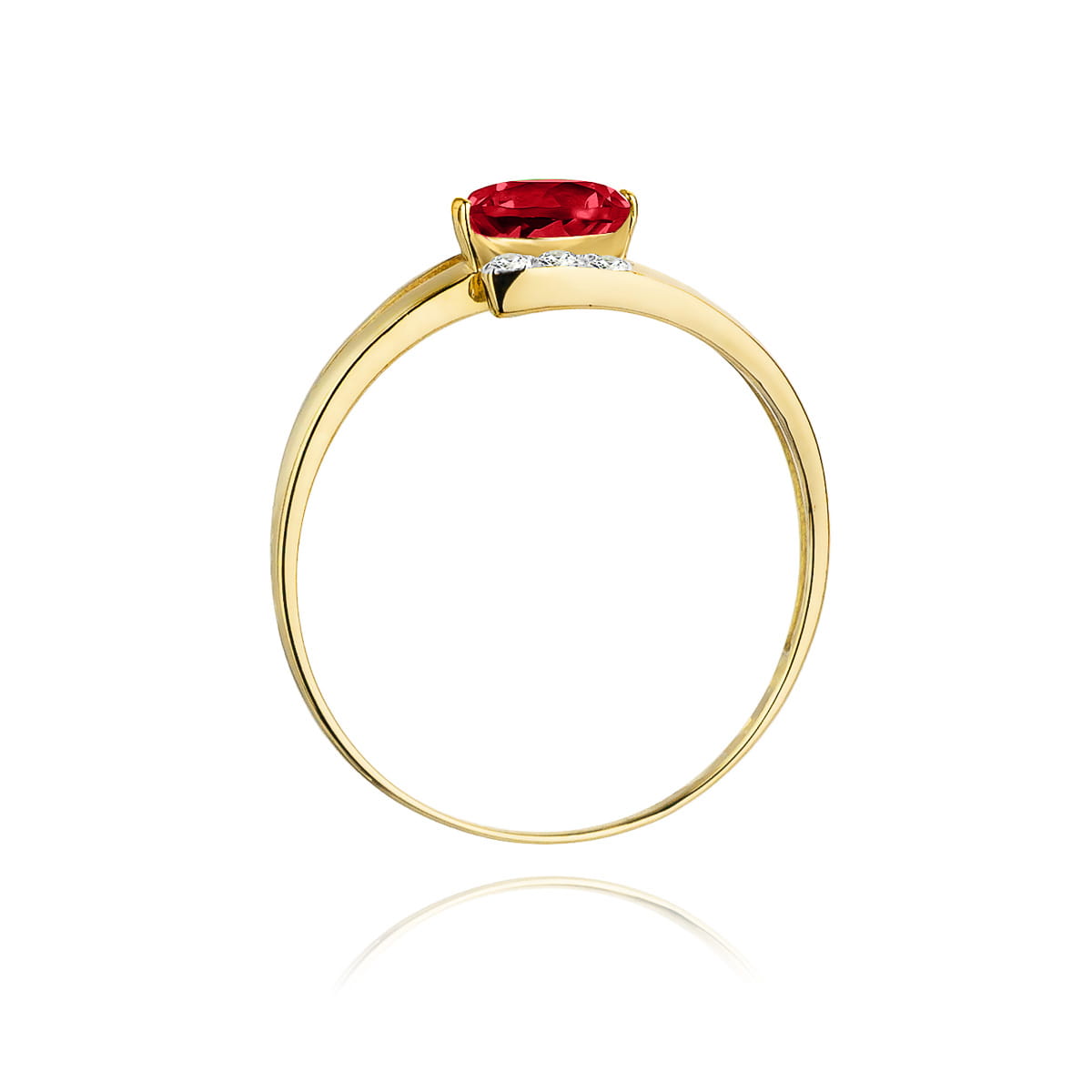 W119 Ruby prsteň 0,60ct žlté zlato Au 585/1000 - 2