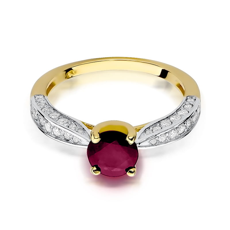 W206 Ruby prsteň 1.20ct žlté zlato Au 585/1000 - 1