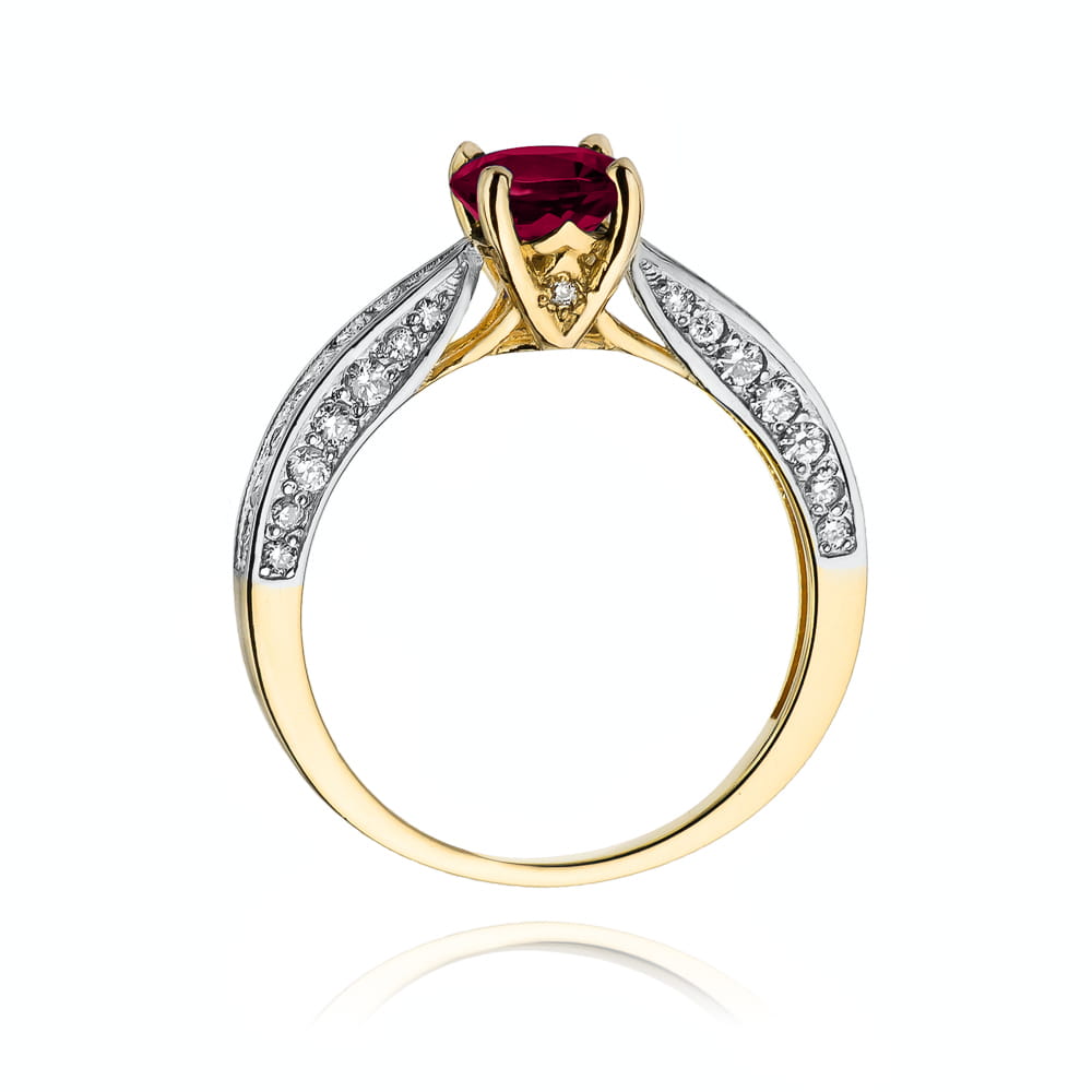 W206 Ruby prsteň 1.20ct žlté zlato Au 585/1000 - 2