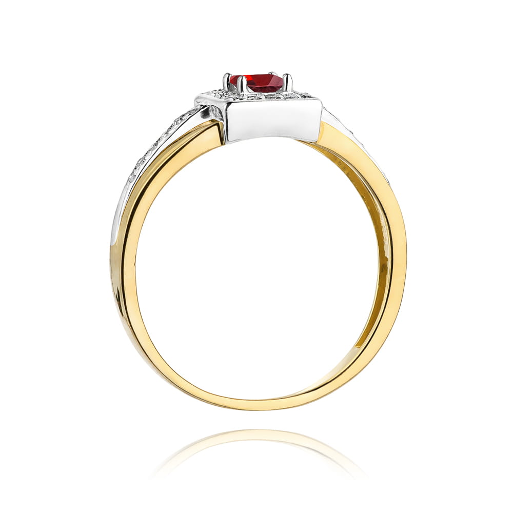 W271 Ruby prsteň 0,20ct žlté zlato Au 585/1000 - 2
