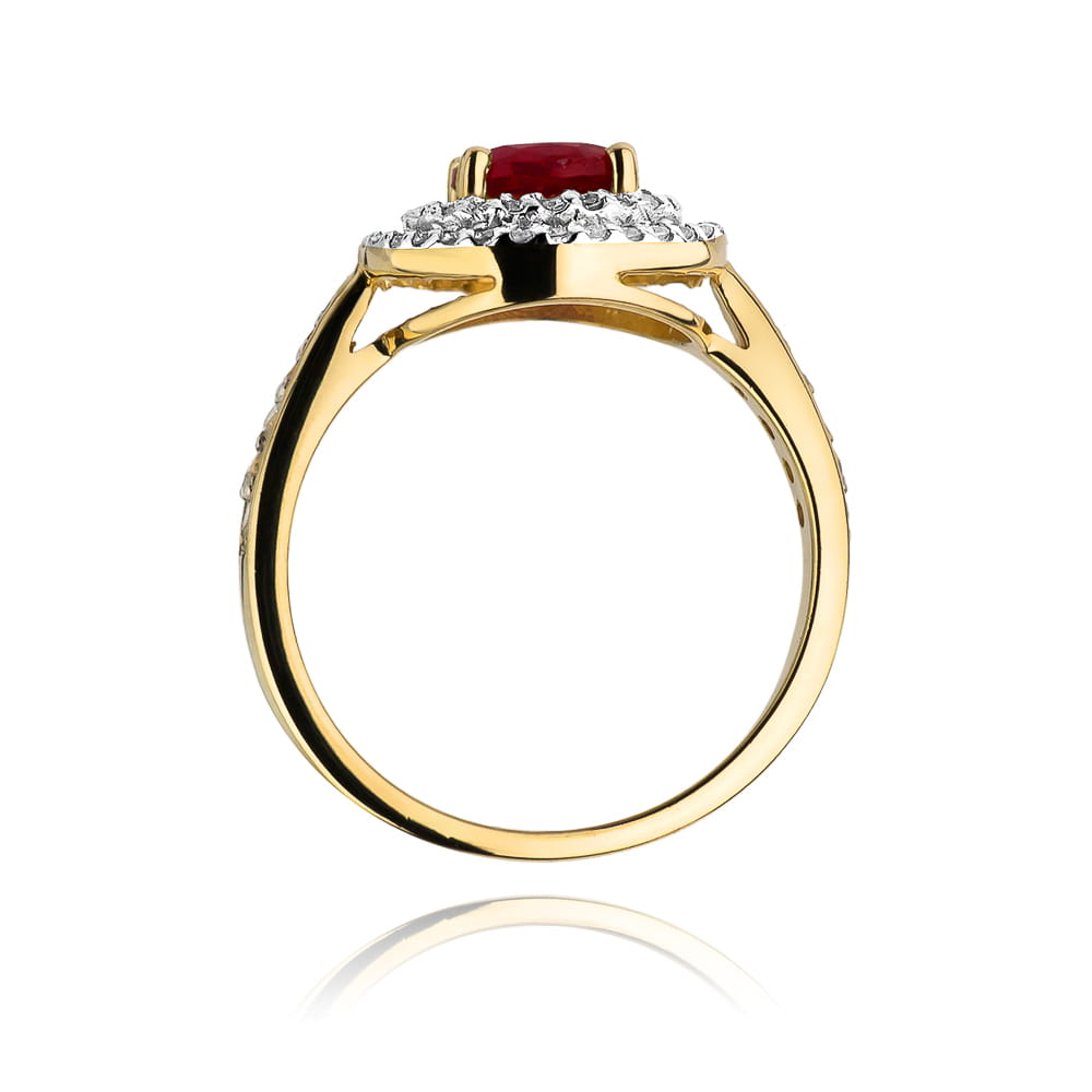 W274 Ruby prsteň 1.20ct žlté zlato Au 585/1000 - 2