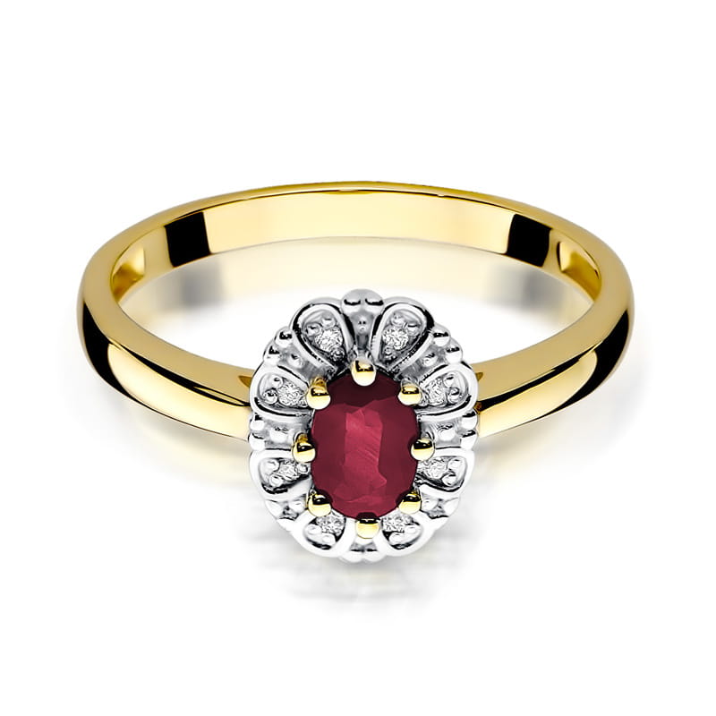 W304 Ruby prsteň 0,60ct žlté zlato Au 585/1000 - 1