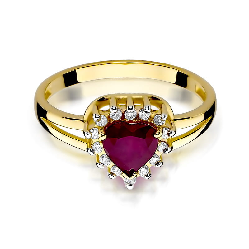W310 Ruby prsteň 1.10ct žlté zlato Au 585/1000 - 1