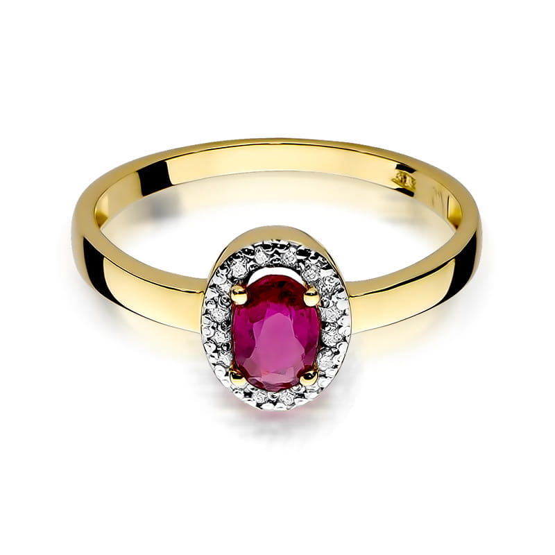 W330 Ruby prsteň 0,60ct žlté zlato Au 585/1000 - 1