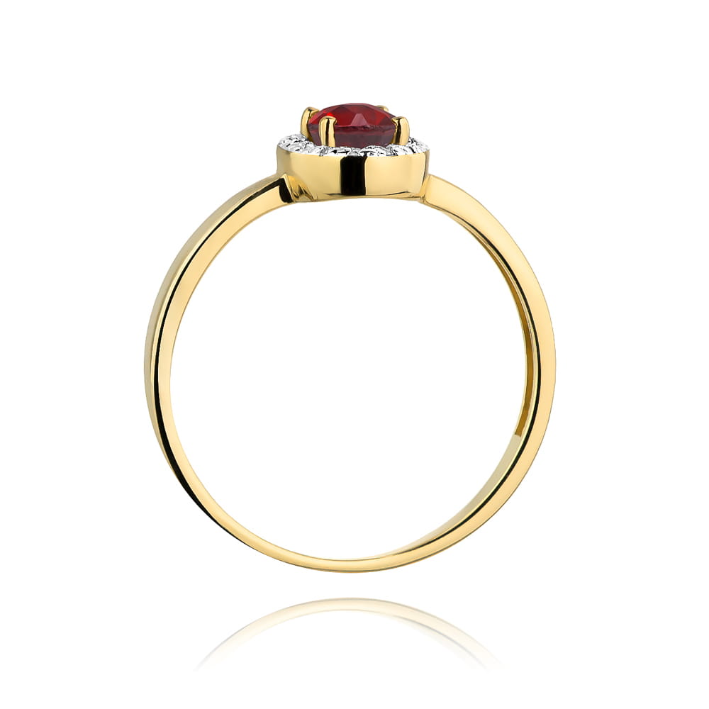 W330 Ruby prsteň 0,60ct žlté zlato Au 585/1000 - 2