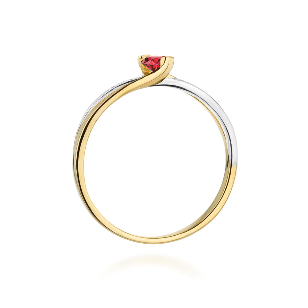 W415 Ruby prsteň 0,15ct žlté zlato Au 585/1000 - 2