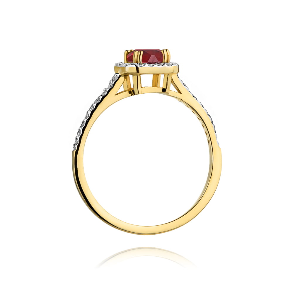 W422 Ruby prsteň 0,80ct žlté zlato Au 585/1000 - 2
