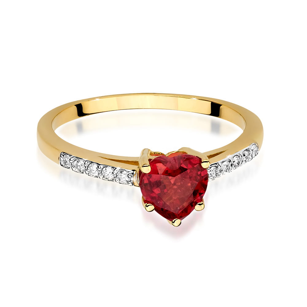W486 Ruby prsteň 1.10ct žlté zlato Au 585/1000 - 1