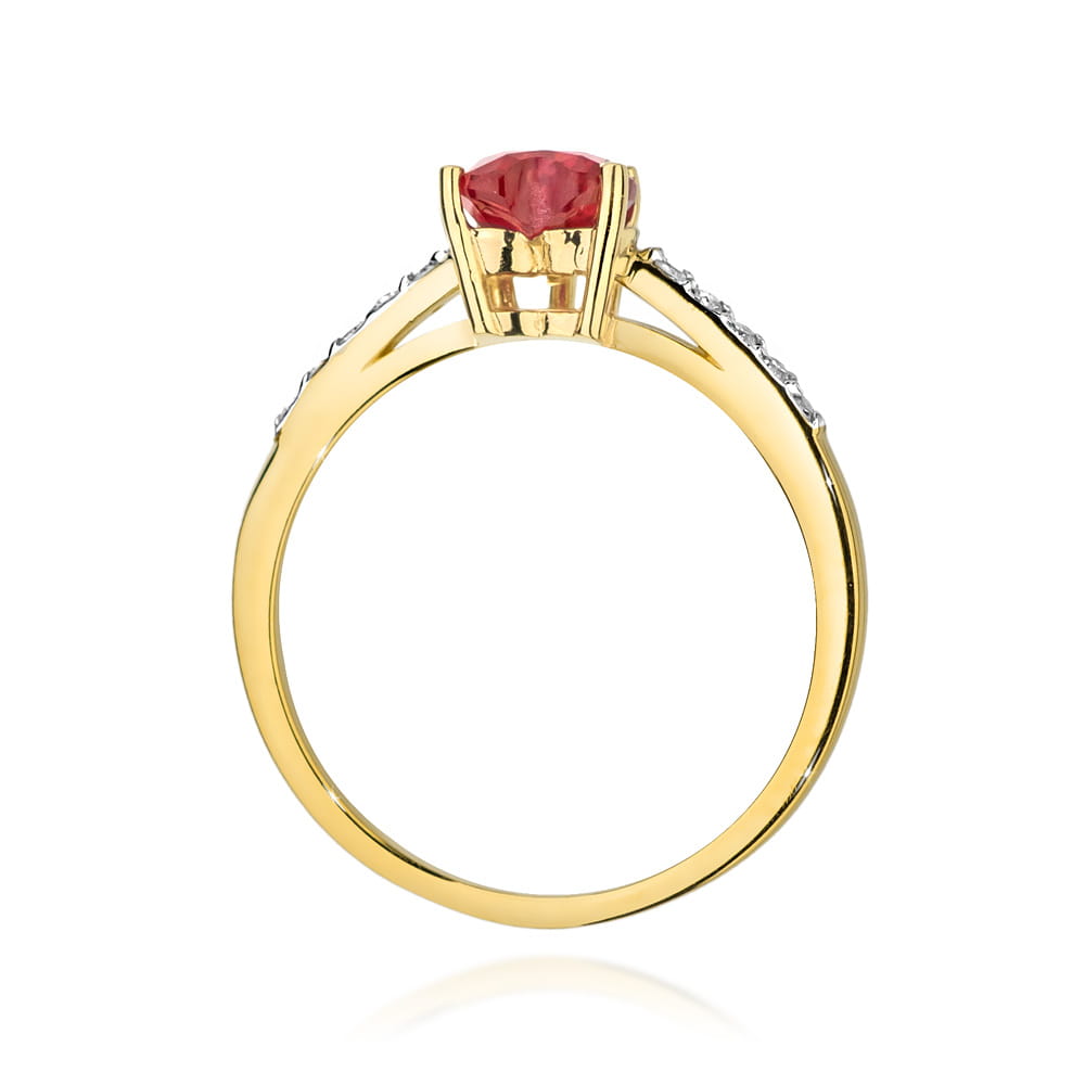W486 Ruby prsteň 1.10ct žlté zlato Au 585/1000 - 2