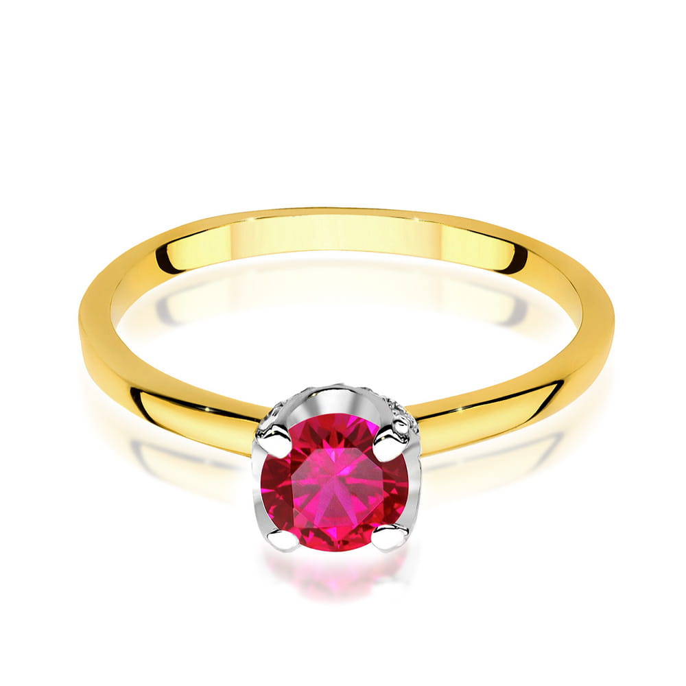W556 Ruby prsteň 0,60ct žlté zlato Au 585/1000 - 1