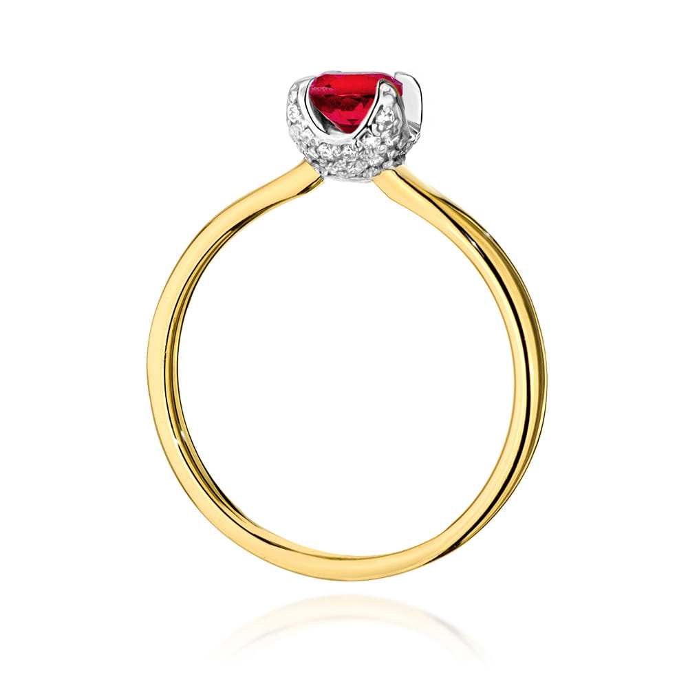 W556 Ruby prsteň 0,60ct žlté zlato Au 585/1000 - 2