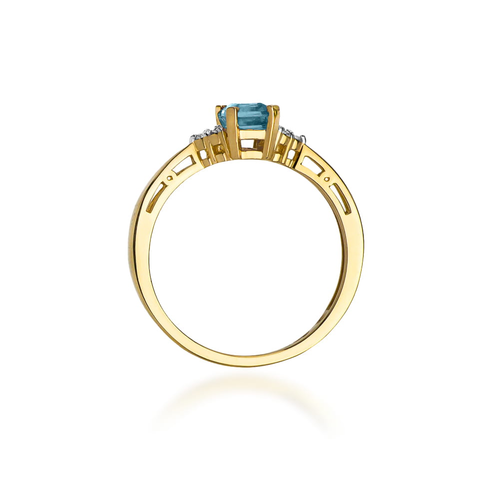 W002 Topaz prsteň 0,60ct žlté zlato Au 585/1000 - 2