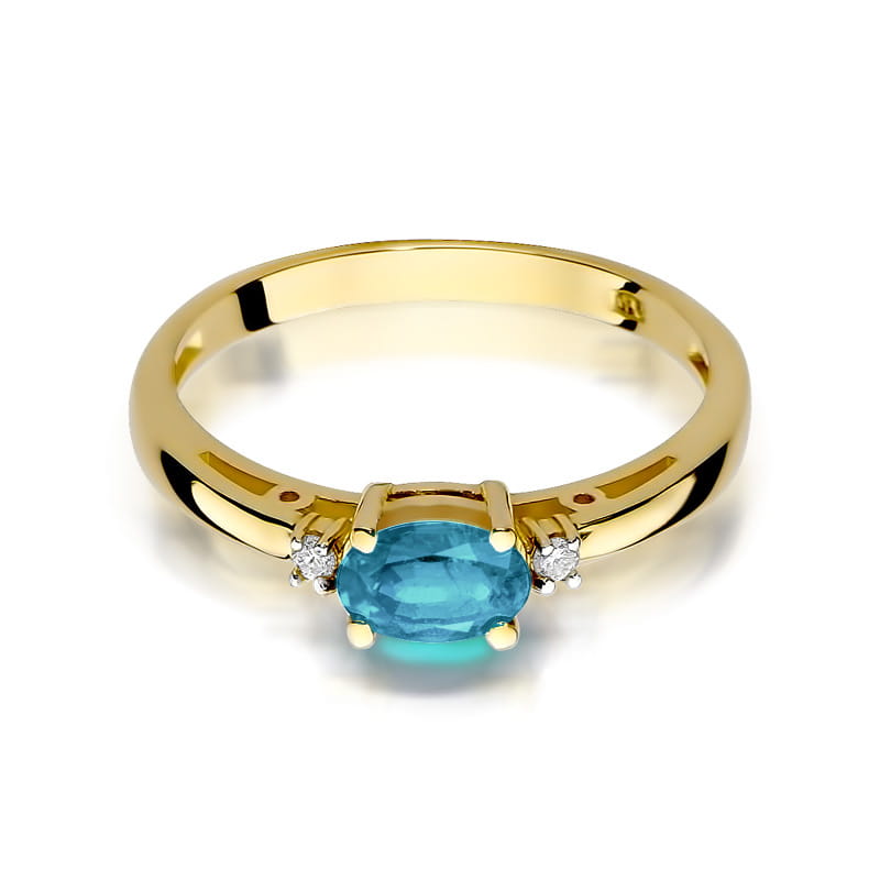 W006 Topaz prsteň 0,50ct žlté zlato Au 585/1000 - 1
