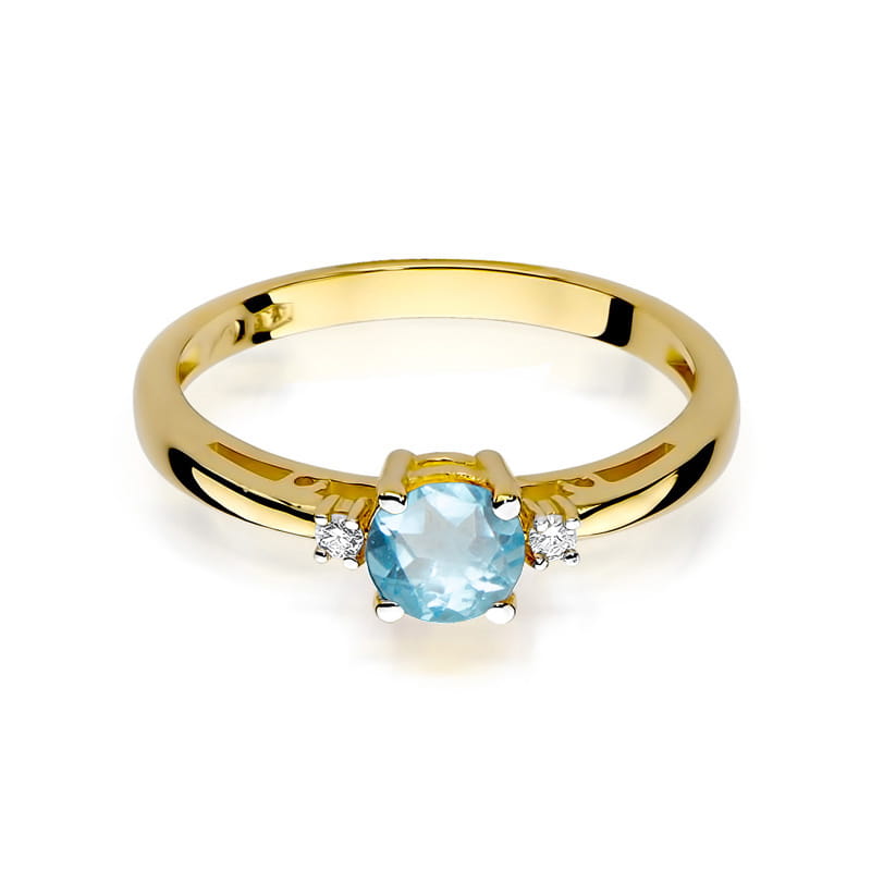 W010 Topaz prsteň 0,50ct žlté zlato Au 585/1000 - 1