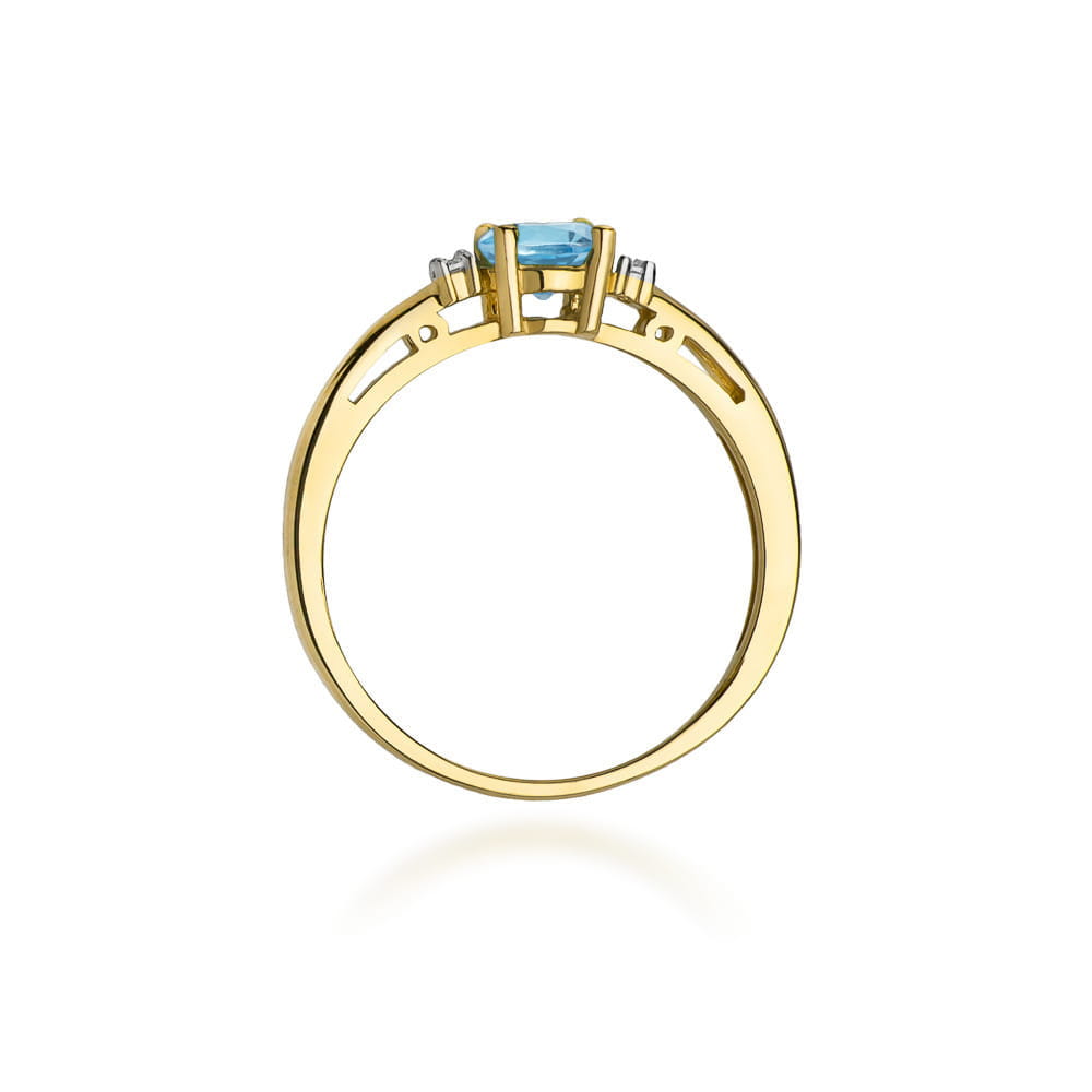 W010 Topaz prsteň 0,50ct žlté zlato Au 585/1000 - 2