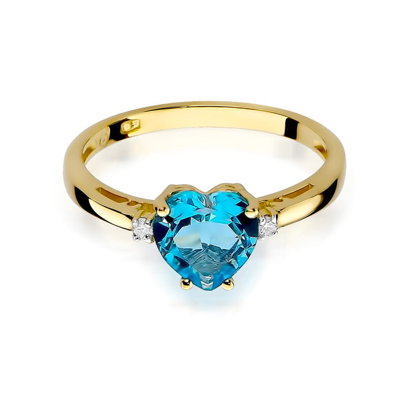 W012 Topaz prsteň 1.20ct žlté zlato Au 585/1000 - 1